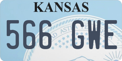 KS license plate 566GWE