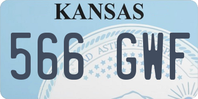 KS license plate 566GWF
