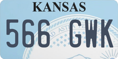 KS license plate 566GWK