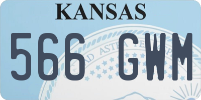 KS license plate 566GWM