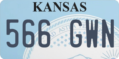 KS license plate 566GWN