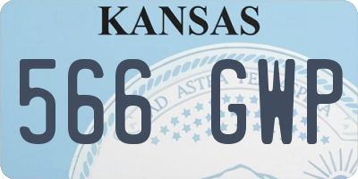 KS license plate 566GWP