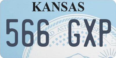 KS license plate 566GXP