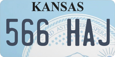 KS license plate 566HAJ