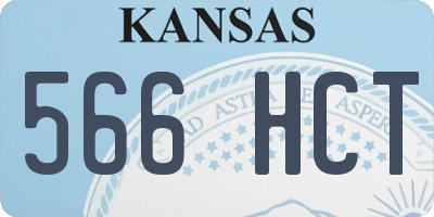 KS license plate 566HCT