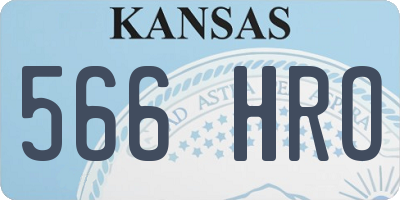 KS license plate 566HRO