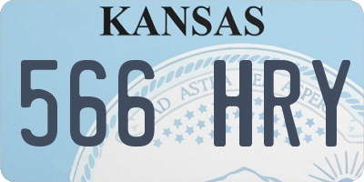 KS license plate 566HRY