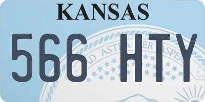 KS license plate 566HTY