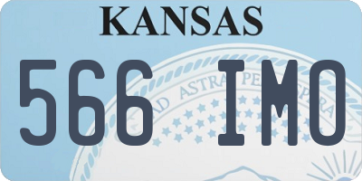KS license plate 566IMO