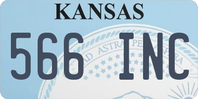 KS license plate 566INC