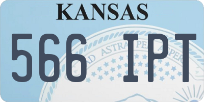 KS license plate 566IPT