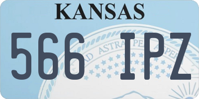 KS license plate 566IPZ
