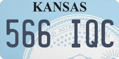 KS license plate 566IQC
