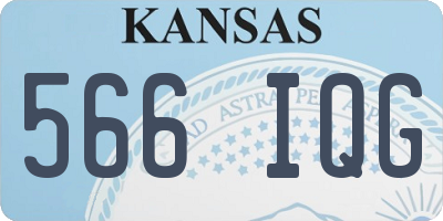 KS license plate 566IQG
