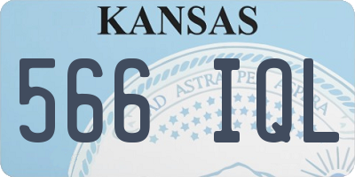 KS license plate 566IQL