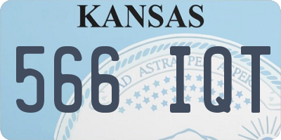 KS license plate 566IQT