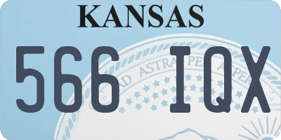KS license plate 566IQX