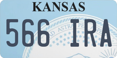 KS license plate 566IRA