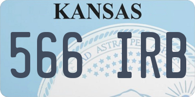 KS license plate 566IRB