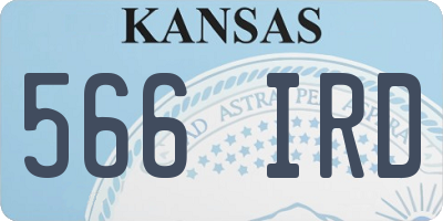 KS license plate 566IRD