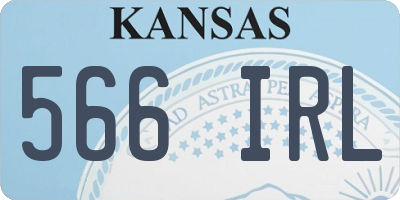 KS license plate 566IRL