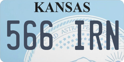 KS license plate 566IRN