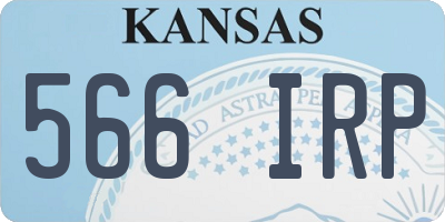 KS license plate 566IRP