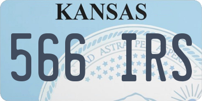 KS license plate 566IRS