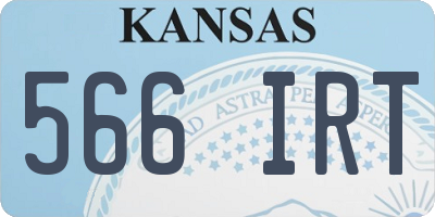 KS license plate 566IRT