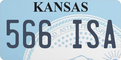 KS license plate 566ISA