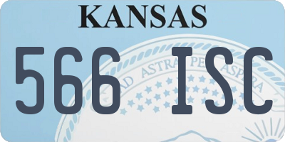 KS license plate 566ISC