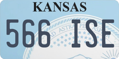 KS license plate 566ISE