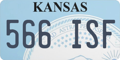 KS license plate 566ISF