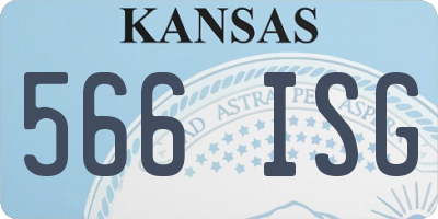 KS license plate 566ISG