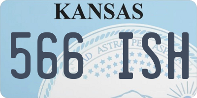 KS license plate 566ISH