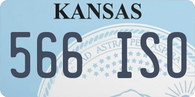 KS license plate 566ISO