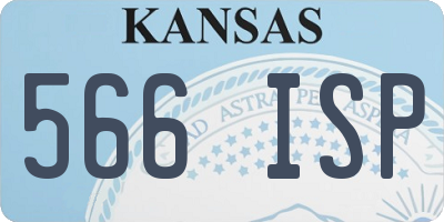 KS license plate 566ISP
