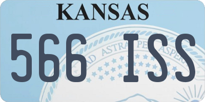 KS license plate 566ISS