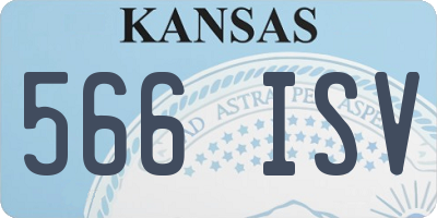 KS license plate 566ISV