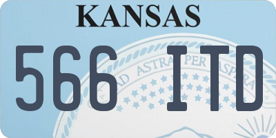KS license plate 566ITD