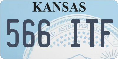 KS license plate 566ITF