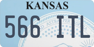 KS license plate 566ITL