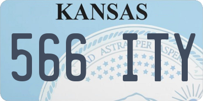 KS license plate 566ITY