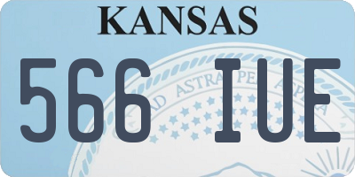 KS license plate 566IUE