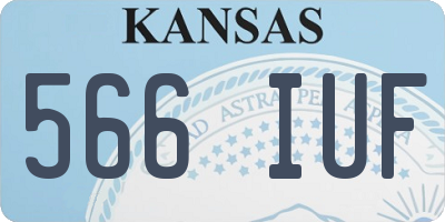 KS license plate 566IUF