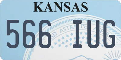 KS license plate 566IUG