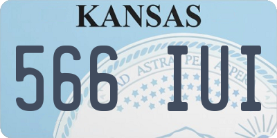 KS license plate 566IUI
