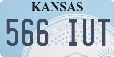 KS license plate 566IUT