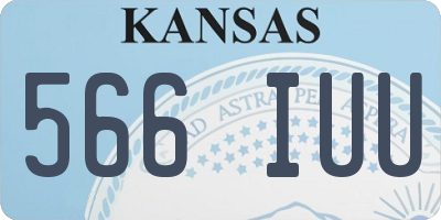 KS license plate 566IUU