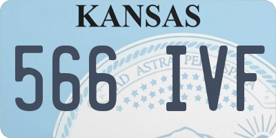 KS license plate 566IVF